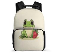 TPISLI Mochila Motivo de Bonito Rana para Niños Niñas Colegio Primaria, Mochila Escolar Animal Rana 7-12 Años, Daypack, Espalda Acolchada, Asa Reforzada, Escuela Diario