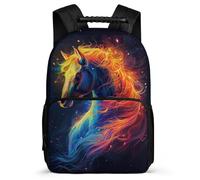 TPISLI Mochila Motivo de Caballo para Niño Niña Colegio Primaria, Mochila Escolar Estampado de Animal 6-10 Años, School Bag, Primaria Viaje, Cómoda para Libros Cuadernos