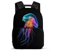 TPISLI Mochila Motivo de Medusa Niños Niñas Cursos 2-4, Mochila Escolar Diseño de Océano Criaturas Infantil Colegio, Daypack, Resistente, Bolsillos Laterales, Viaje Uso Diario