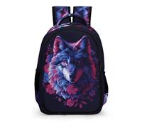 TPISLI Mochila Niña, Mochila Lobo Lobo Chicos Mochila Escolar Para Primaria Secundaria De 6-15 Años Animal Print Mochila Infantil Al Con Para Escuela Viaje