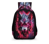 TPISLI Mochila Niña,Mochila Lobos Para Niños Infantil 6-13 Años Para Escolar, Mochilas Infantiles, Bolsa Con Lobo