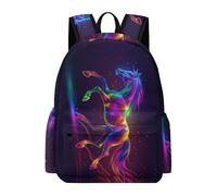 TPISLI Mochila Niño Chica, Mochilas Horse Print Niña Escolares Grandes para Niñas de 8 A 16 Años, Mochila Instituto Bolsa Tipo Casual con Animal Motif