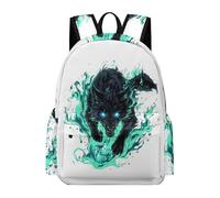 TPISLI Mochila Niño Chica, Mochilas Lobo Motif Niña Escolares Grandes para Niñas de 8 A 16 Años, Mochila Instituto Bolsa Tipo Casual con Animal Wolve Pattern