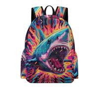 TPISLI Mochila Niño Chica, Mochilas Shark Motif， Niña Escolares Grandes para Niñas de 8 A 16 Años, Mochila Instituto Bolsa Tipo Casual con Sea Creature Motif