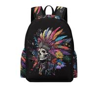 TPISLI Mochila Niño Chica, Mochilas Skeleton Motif Niña Escolares Grandes para Niñas de 8 A 16 Años, Mochila Instituto Bolsa Tipo Casual con Skull Pattern