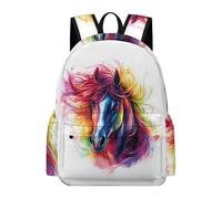 TPISLI Mochila Niño Horse Pattern Transpirable, Mochilas Escolares Niña Primaria con Animal, Mochila Colegio para Niños 7 A 11 Años