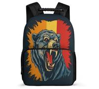TPISLI Mochila Oso Escolar Mochila Tema de Bandera Alemana De Gran Capacidad Kids Backpack Travel Laptop Bookbag Regalo Para Niños Backpack Kids Schoolbag Adjustable Straps
