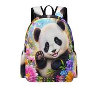 TPISLI Mochila Panda Chico Clase 3 Mochila Colegio Flor y Animal Chica Clase 3, School Bag Práctica Resistente Regalo Escolar Viaje Excursión Outdoor Uso Diario