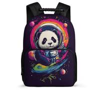 TPISLI Mochila Panda Illustration para Niña Niño Cursos 1-3 Mochila Colegio Animal Diseño 7-12 Años School Bag, Asa Reforzada Bolsillos Laterales Navidad Escuela