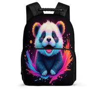 TPISLI Mochila Panda para Niña Niño Cursos 1-3 Mochila Colegio Lindo Animal 7-12 Años School Bag, Asa Reforzada Bolsillos Laterales Navidad Escuela