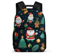 TPISLI Mochila Papá Noel Escolar Niño Primaria, Mochila Tema Navideño Para Niñas 8 A 12 Años, Mochilas Escolares Chica Para Prima Elementare