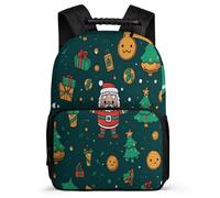 TPISLI Mochila Papá Noel Escolar Niño Primaria, Mochila Tema Navideño Para Niñas 8 A 12 Años, Mochilas Escolares Chica Para Prima Elementare