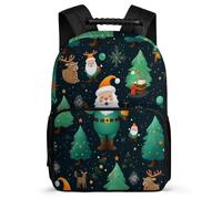 TPISLI Mochila Papá Noel Escolar Para Niños Niño Informal Grande, Mochila Tema Navideño Colegio De Nailon Fieltro Mochilas Escolares Para Niña Primaria Y Secundaria De Grados 2 A 8