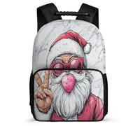 TPISLI Mochila Papá Noel Niña Niño Escuela Primaria, Mochila Escolar Tema de Navidad Infantil Colegio, Backpack, Resistente, Bolsillos Laterales, Viaje Uso Diario