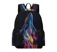 TPISLI Mochila para Niñas, Mochilas Escolar Niño con Whale, Mochila Primaria Infantil de Ocio con Sea Creature Print para Escuela Y Viajes