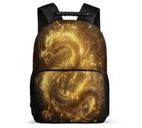 TPISLI Mochila Patrón de Dragón Niña Niño Escuela Primaria, Mochila Escolar Estilo Chino Infantil Colegio, Backpack, Resistente, Bolsillos Laterales, Viaje Uso Diario