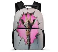TPISLI Mochila Patrón de Jirafa para Niño Niña 8-12 Años, Mochila Colegio Motivo Animal Escolar Ligera, School Bag, Espalda Acolchada, Asa Reforzada, Escuela Diario