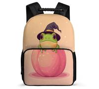 TPISLI Mochila Patrón de Kawaii Rana para Niños Niñas Colegio Primaria, Mochila Escolar Animal Rana 7-12 Años, Daypack, Espalda Acolchada, Asa Reforzada, Escuela Diario