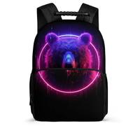 TPISLI Mochila Patrón de Oso Escolar Para Niñas Y Niños, Clase 1-5, Mochilas Para Niños De 10 A 16 Años, Mochila Escolar Con Estampado Animal