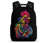 TPISLI Mochila Patrón de Pollo Niñas Cursos 3-5, Mochila Escolar Estampado Animal Infantil Colegio, Bookbag, Tejido 1680D, Detalles de Fieltro, Colegio Viaje