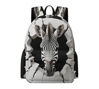 TPISLI Mochila Patrón de Zebra Niños 7-11 Años Mochila Escolar Estampado de Animal 3D Niñas 7-11 Años, Bolsa Secundaria Cómoda Ligera Regalo Escolar Viaje Uso Diario Excursión