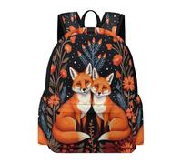 TPISLI Mochila Patrón de Zorro Niña Secundaria Mochila Colegio Animal Zorros Estudiantes 10-15 Años Backpack Moderna Durable Deporte Outdoor Uso Diario Viaje Colegio