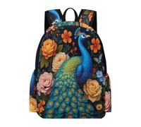 TPISLI Mochila Pavo Real Chica 12 Años Mochila Colegio Animal Pavo Real para Estudiantes 10-15 Años Daypack Práctica Resistente Vuelta al Cole Colegio Viaje Uso Diario