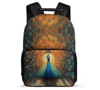 TPISLI Mochila Pavo real Escolar Colegio Chica, Mochila Tema Animal Infantil Para Juveniles Niña, Mochilas Escolares Primaria Para Niños Instituto Ligera