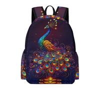 TPISLI Mochila Peacock Illustration Instituto para Adolescentes Chico, Mochilas Escolares Juveniles 9 A 13 Años con Animal Design, Mochilas Niña para Viagem, Diário, Escolar