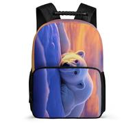 TPISLI Mochila Polar Oso Cursos 1-3 para Estudiantes Mochila Escolar Animal 6-11 Años Bookbag, Bolsillos Laterales Tejido 1680D Ocio Actividades