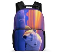 TPISLI Mochila Polar Oso Patrón para Chicos Chicas Primaria Mochila Animal Motivo 6-11 Años School Bag, Resistente Ligera Detalles de Fieltro Ocio Actividades