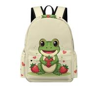 TPISLI Mochila Primaria Kawaii Rana 6-10 Años para Niño Mochila Escolar Pequeño Animal Curso 2-4 para Niña Bookbag, Daypack Resistente en Clases, Paseo y Senderismo Actividades Diarias