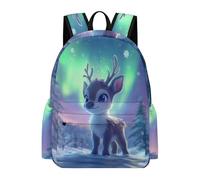 TPISLI Mochila Primaria Motivo Lindo Reno 4º Curso Niño y Niña Mochila Escolar Kawaii Ciervo 10 Años Mochilas Escolares Ligeras, School Backpack para Excursión Paseo y Vuelta al Cole