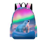 TPISLI Mochila Primaria Motivo Oso Polar 1º-3º Curso Niño y Niña Mochila Escolar Animal Oso 7-11 Años Mochila de Gran Capacidad, School Backpack para Paseo Senderismo y Uso Diario