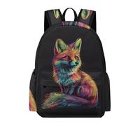 TPISLI Mochila Primaria Motivo Zorro 2º Curso para Niñas y Niños Mochila Escolar Estampado Animal 9-12 Años Mochilas Escolares Resistentes, School Backpack para Excursión y Uso Diario