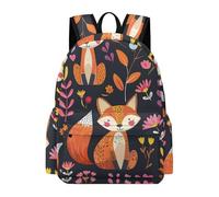 TPISLI Mochila Primaria Patrón Zorros para Niñas y Niños 9-12 Años Mochila Animal Zorro para Escolares Mochilas Escolares Resistentes, Bookbag para Viaje Senderismo y Uso Diario