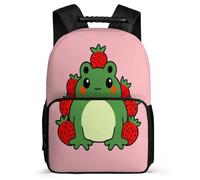 TPISLI Mochila Rana Motivo para Niña Niño Cursos 1-3 Mochila Colegio Small Animal 7-12 Años School Bag, Asa Reforzada Bolsillos Laterales Navidad Escuela