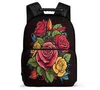 TPISLI Mochila Rosa, Flor de Luna Escolares Niño Mochila Tema Vegetal Colegio Chicas Para Primaria Y Secundaria, Bonita Mochilas Niña De 8 10 A 16 Años, Informal Grande Ligera