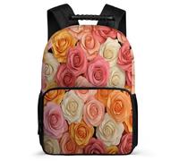 TPISLI Mochila Rosa, Flor de Luna Escuela Primaria Niña, Mochilas Escuela Secundaria Niño, Mochila Tema Vegetal Infantil Casual, Mochilas Portatil 16