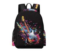 TPISLI Mochila Secundaria Colorido Guitarra 13 Años para Niño Mochila Escolar Música Amante Clase 8 para Niña Bookbag, School Bag Resistente en Escuela, Viaje y Uso Diario Actividades Diarias