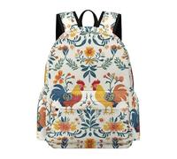 TPISLI Mochila Secundaria Diseño Pollo para Chicos y Chicas 10-15 Años Mochila Escolar Animal Pollo Estudiantes Mochilas Escolares Ligeras, Backpack para Excursión y Uso Diario