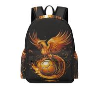 TPISLI Mochila Secundaria Fénix Fútbol para Chicos y Chicas 10-15 Años Mochila Escolar Balón de Fútbol Estudiantes Mochilas Escolares Ligeras, Backpack para Excursión y Uso Diario