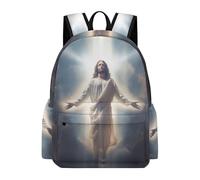 TPISLI Mochila Secundaria Jesús Cristiano 12-16 Años para Niño Mochila Escolar Jesús Estampado Curso 8-10 para Niña Bookbag, Backpack Resistente en Curso, Libros y Salidas Actividades Diarias