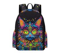 TPISLI Mochila Secundaria Motivo Gato para Chicos y Chicas 12-15 Años Mochila Escolar Patrón Animal Gatito Estudiantes Mochilas Escolares Ligeras, Daypack para Excursión Paseo y Vuelta al Cole