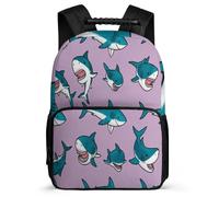 TPISLI Mochila Sharks Cursos 1-3 para Chicos Chicas Mochila Infantil Marine Creature 6-10 Años Backpack, Tejido 1680D Bolsillos Laterales Ocio Actividades