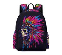 TPISLI Mochila Skeleton Pattern Escolar para Niñas Adolescentes, Mochila Colegio Chicas, Mochilas Escolares Casual Skull Print, Apta para Carro 7-14 Años