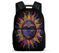 TPISLI Mochila Sol Bohemio Escolar Para Niños 16 Años Mochila Escolar Dios Sol Secundaria Para Estudiantes Adolescentes Duradera Resistente Grande Niña