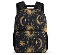TPISLI Mochila Sol Luna Stars para Niños 7-12 Años Mochila Colegio Bohemian Escuela Primaria School Bag, Detalles de Fieltro Asa Reforzada Navidad Escuela