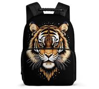 TPISLI Mochila Tigre Patrón Niño Niña 8-12 Años Mochila Infantil Animal Cursos 1-3 School Bag, Detalles de Fieltro Espalda Acolchada Ocio Actividades
