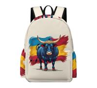 TPISLI Mochila Toro de Lidia Español Chicos Clase 7-9 Mochila de Ganado Chico 11 Años Bolsa Escolar Ligera Resistente Deporte Outdoor Viaje Excursión Outdoor Uso Diario